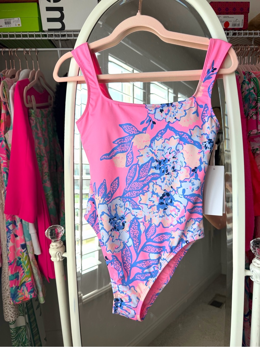 Lilly Pulitzer Cashel Koalified Floral One-Piece Swimsuit with Blue Accents